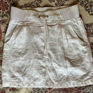 Athleta white linen skirt size 2